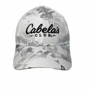 Cabelas Hat Cap Men Adult Snap Back White Grey Black Camo Fish Hunt Club Outdoor